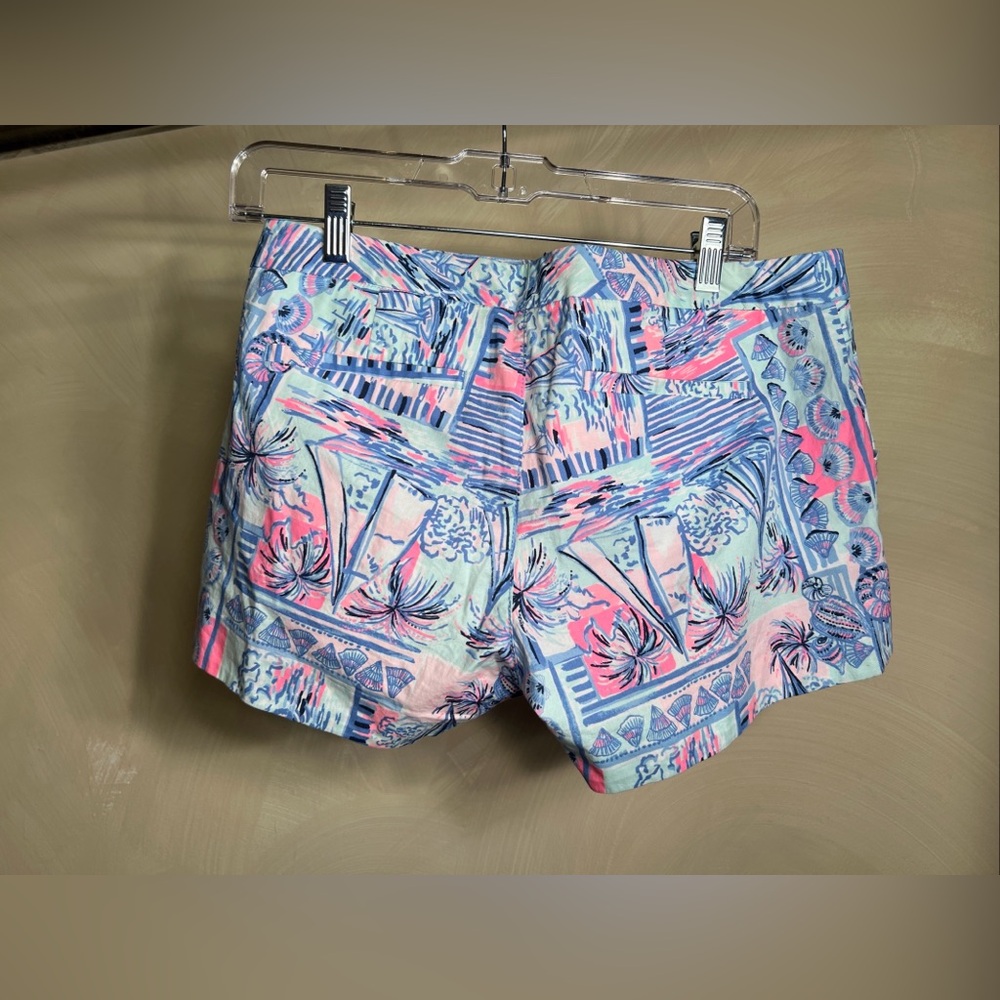 Lilly Pulitzer Adie Ruffle Pocket Stretch,Whisper Blue,Yeah Buoy Coastal|size:4 - Picture 8 of 16